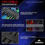 Mission Force 90 Limited Edition EVA Dart Case Grey Denim - Large