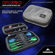 Mission Force 90 Limited Edition EVA Dart Case Grey Denim - Large