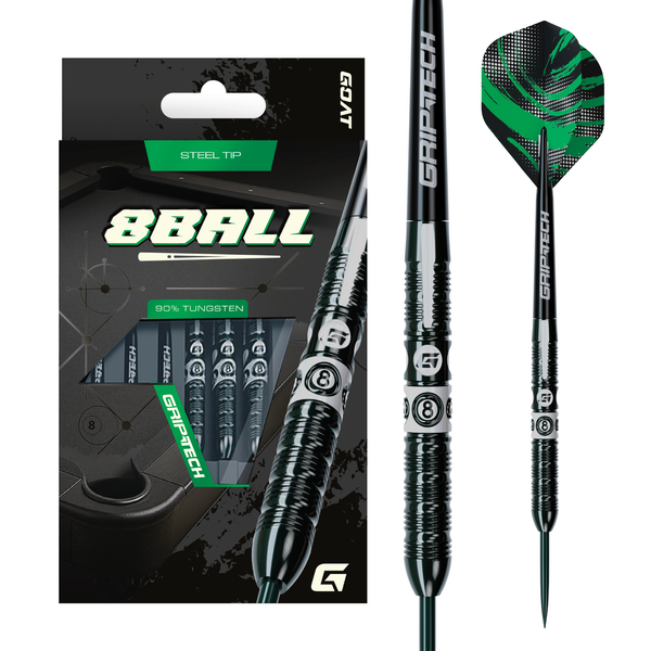 GOAT 8-Ball Steel Tip Darts – 90% Tungsten