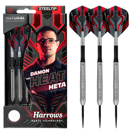 Harrows Damon Heta Natural Steel Tip Darts – 90% Tungsten