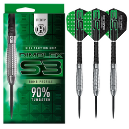 Harrows Dimplex S3 Bomb Steel Tip Darts – 90% Tungsten
