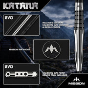 Mission Katana Steel Tip Darts – 95% Tungsten