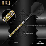 Mission Kinsuji Steel Tip Darts – 95% Tungsten