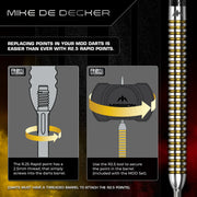 Mission Mike De Decker R2.5 Steel Tip Darts V2 – 95% Tungsten