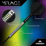 Mission Mirage Steel Tip Darts – 90% Tungsten