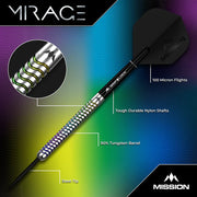Mission Mirage Steel Tip Darts – 90% Tungsten