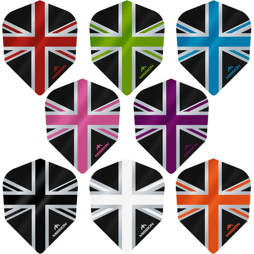 Mission Alliance Union Jack Dart Flights - 100 Micron - No6 Standard