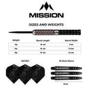 Mission Archon Steel Tip Darts – 97.5% Tungsten