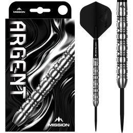 Mission Argent Steel Tip Darts – 90% Tungsten
