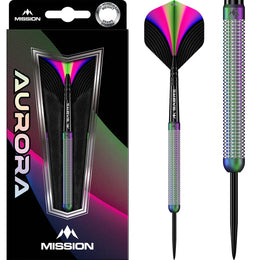 Mission Aurora Steel Tip Darts – 90% Tungsten