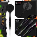 Mission Black Opal Steel Tip Darts – 95% Tungsten