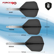 Mission Force 90 Black Gradient No6 Moulded Flights