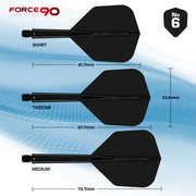 Mission Force 90 Black No6 Moulded Flights