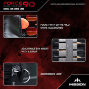 Mission Force 90 Darts EVA Dart Case - Slim