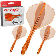 Mission Force 90 Vortex Clear Neon Orange No2 Moulded Flights
