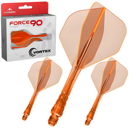 Mission Force 90 Vortex Clear Neon Orange No6 Moulded Flights