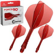 Mission Force 90 Vortex Clear Red No2 Moulded Flights