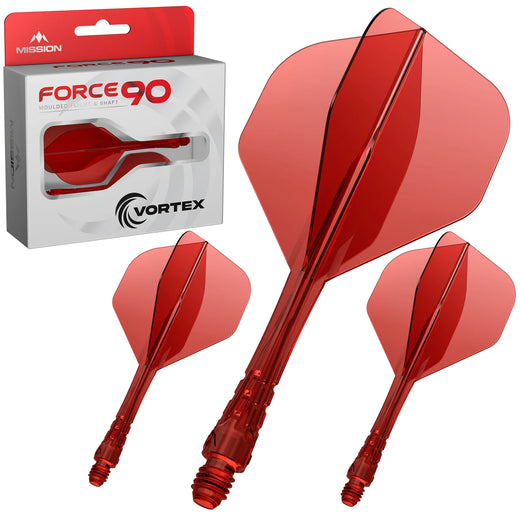 Mission Force 90 Vortex Clear Red No6 Moulded Flights