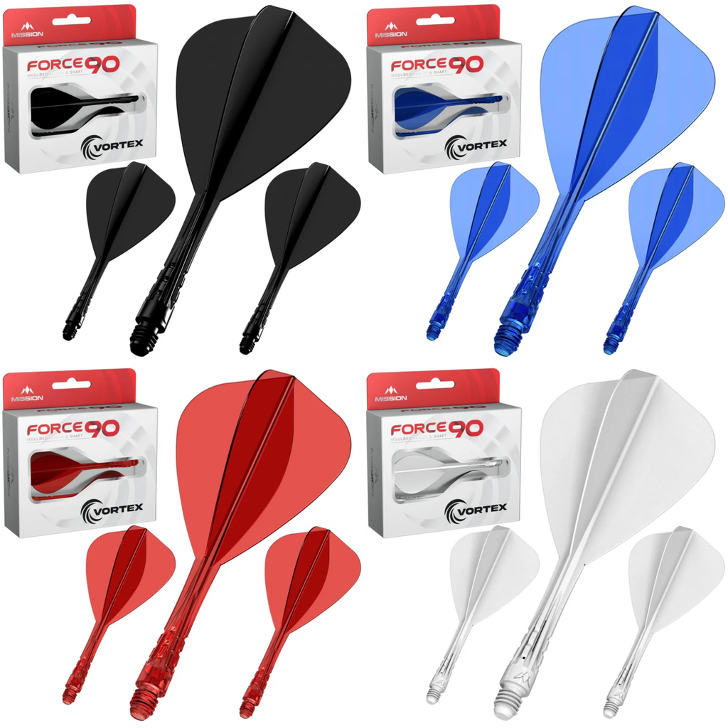 Mission Darts Force 90 | Ailettes et tiges de fléchettes moulées avec précision intégrées, lot de 3 ailettes et tiges combinées professionnelles hautement durables | Standard n°6 Mission Darts Force 90 | Ailettes et tiges de fléchettes moulées avec précision intégrées, lot de 3 ailettes et tiges combinées professionnelles hautement durables | Standard n°6