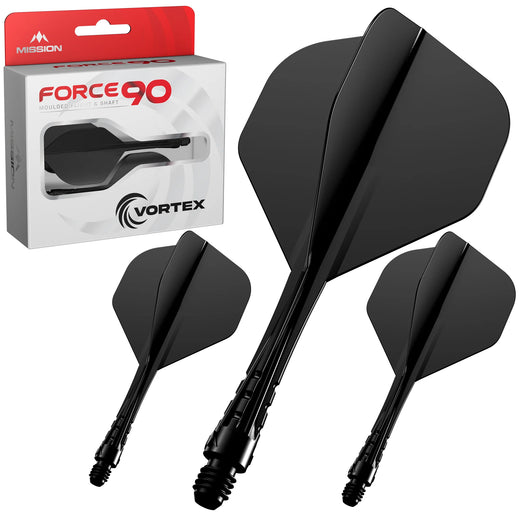 Mission Force 90 Vortex Solid Black No2 Moulded Flights