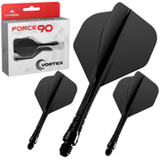 Mission Force 90 Vortex Solid Black No6 Moulded Flights