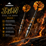 Mission Javan Silver Coated Steel Tip Darts – Brass