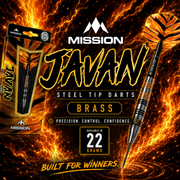 Mission Javan Silver Coated Steel Tip Darts – Brass