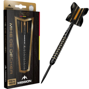 Mission Mike De Decker Black And Gold PVD Steel Tip Darts – 95% Tungsten