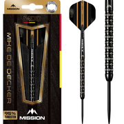Mission Mike De Decker Black And Gold PVD Steel Tip Darts – 95% Tungsten
