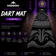Mission Non-Slip Carpet Dart Mat – Samurai