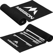 Mission Non-Slip Dart Mat – Black Carpet with Logo