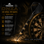 Mission Onza M1 Steel Tip Darts – Brass