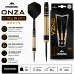 Mission Onza M2 Steel Tip Darts – Brass