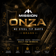 Mission Onza M2 Steel Tip Darts – Brass