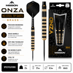 Mission Onza M3 Steel Tip Darts – Brass