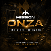 Mission Onza M3 Steel Tip Darts – Brass