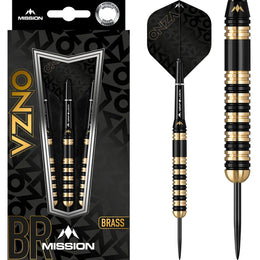 Mission Onza M3 Steel Tip Darts – Brass