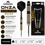Mission Onza M4 Steel Tip Darts – Brass