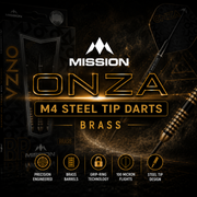 Mission Onza M4 Steel Tip Darts – Brass