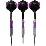 Mission Phantom Silver And Purple Coated Steel Tip Darts – Brass