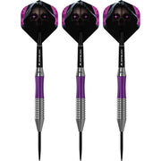 Mission Phantom Silver And Purple Coated Steel Tip Darts – Brass