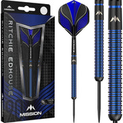 Mission Ritchie Edhouse Steel Tip Darts – 90% Tungsten - Black Titanium