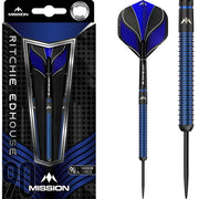 Mission Ritchie Edhouse Steel Tip Darts – 90% Tungsten - Black Titanium