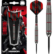 Mission Rogue Silver And Red Steel Tip Darts – Brass