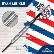 Mission Ryan Meikle Steel Tip Darts – 90% Tungsten