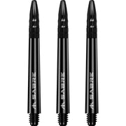 Mission Sabre Shafts - Dart Stems - Black - Black Top