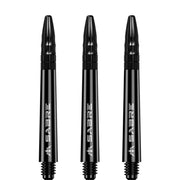 Mission Sabre Shafts - Dart Stems - Black - Black Top