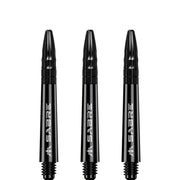 Mission Sabre Shafts - Dart Stems - Black - Black Top