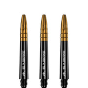 Mission Sabre Shafts - Dart Stems - Black - Gold Top