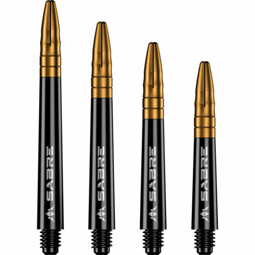Mission Sabre Shafts - Dart Stems - Black - Gold Top